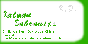 kalman dobrovits business card